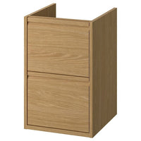 ÄNGSJÖN wash-stand with drawers, oak effect, 40x48x63 cm