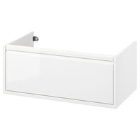 ÄNGSJÖN wash-stand with drawer, high-gloss white, 80x48x33 cm