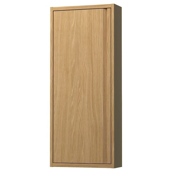 Ikea ÄNGSJÖN - Wall cabinet with door, oak effect, 40x15x95 cm