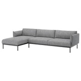 ÄPPLARYD 4-seat sofa with chaise longue, Lejde grey/black, 322 cm