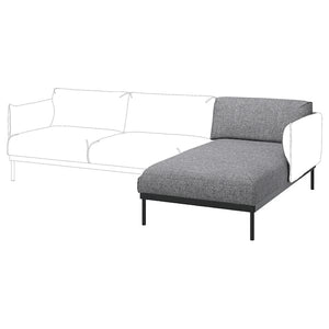 ÄPPLARYD Chaise-longue element - Lejde grey/black , - best price from Maltashopper.com 60506266