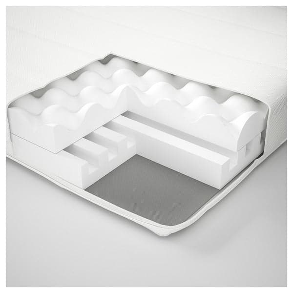 ÅFJÄLL - Foam mattress, semi-rigid/white, , 90x200 cm - best price from Maltashopper.com 40568646