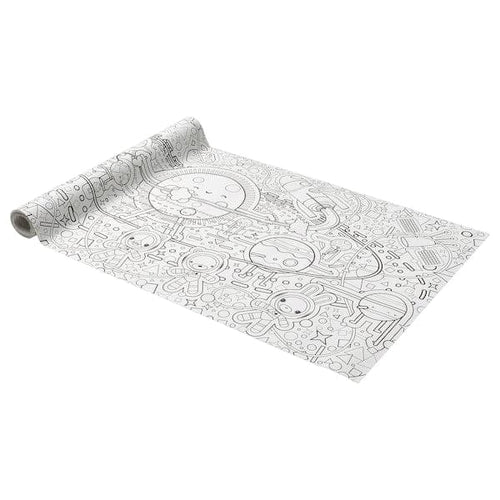 AFTONSPARV - Colouring paper roll, space, 10 m