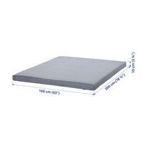 ÅGOTNES Foam mattress - rigid/light blue 160x200 cm , 160x200 cm - best price from Maltashopper.com 10480848