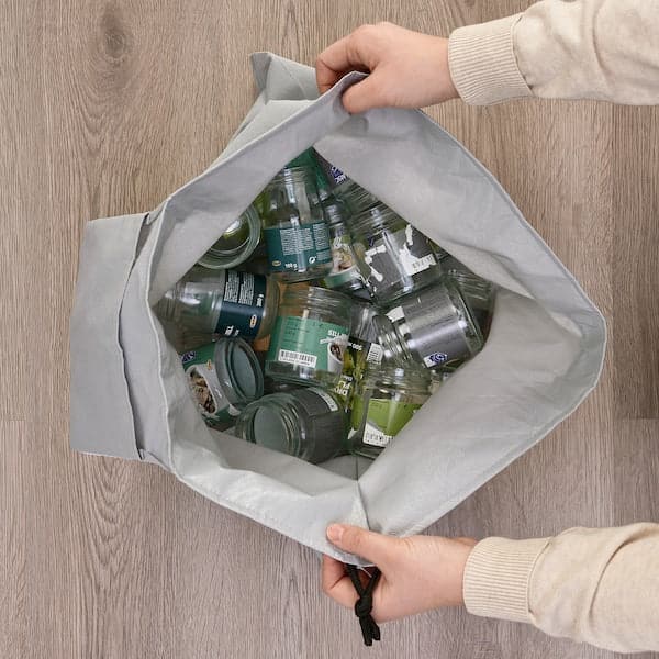 Ikea AJÖSS - Waste sorting bag, light grey, 56x43 cm/22 l