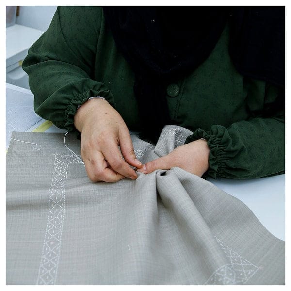 Ikea ÅKERNEJLIKA - Cushion cover, beige/flower, 50x50 cm