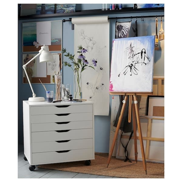 ALEX - Drawer unit on castors, white, 67x66 cm - best price from Maltashopper.com 80485423