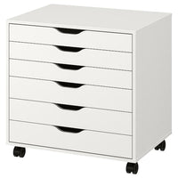 ALEX drawer unit on castors, white, 67x66 cm