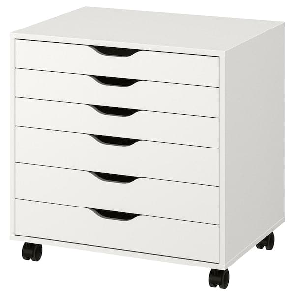ALEX - Drawer unit on castors, white, 67x66 cm - best price from Maltashopper.com 80485423