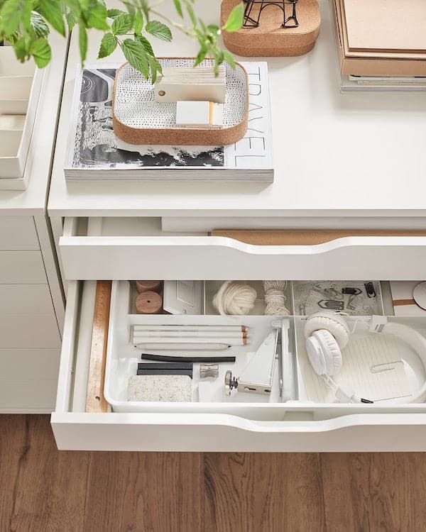 ALEX - Drawer unit on castors, white, 67x66 cm - best price from Maltashopper.com 80485423