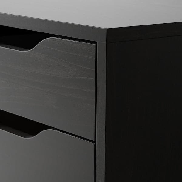 Ikea ALEX Chest of drawers with castors - black-brown 36x76 cm , 36x76 cm