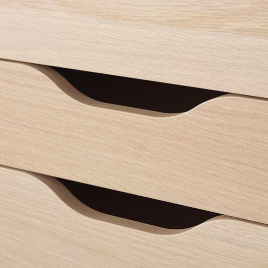 ALEX - Drawer unit on castors, white stained/oak effect, 67x66 cm - best price from Maltashopper.com 50473544