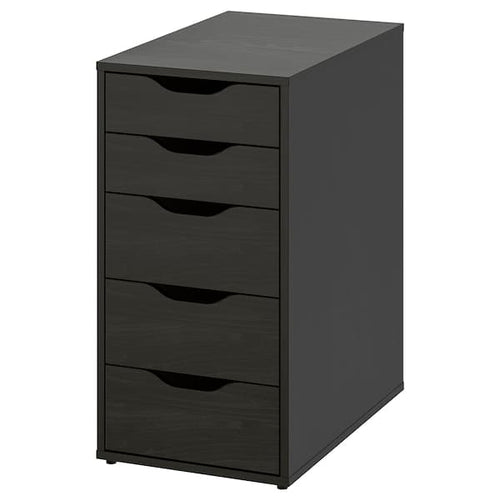 ALEX Chest of drawers - black-brown 36x70 cm , 36x70 cm