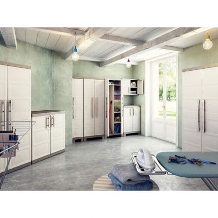 Bricocenter EXCELLENCE LOW CABINET 2 ADJUSTABLE SIDES - 65x45x97H BEIGE/TORTORA