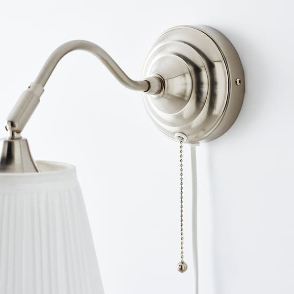 ÅRSTID Wall lamp - nickel/white , - best price from Maltashopper.com 60163876