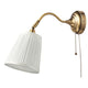 ÅRSTID wall lamp, brass/white, 16 cm