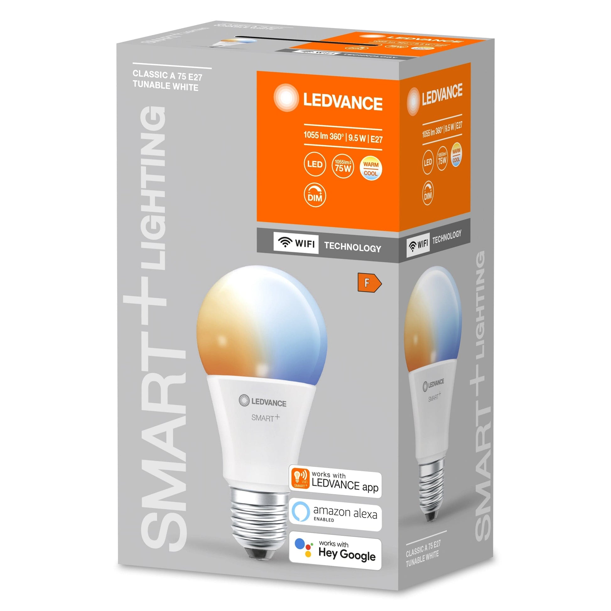 LED BULB SMART E27=75W FROSTED DROP CCT