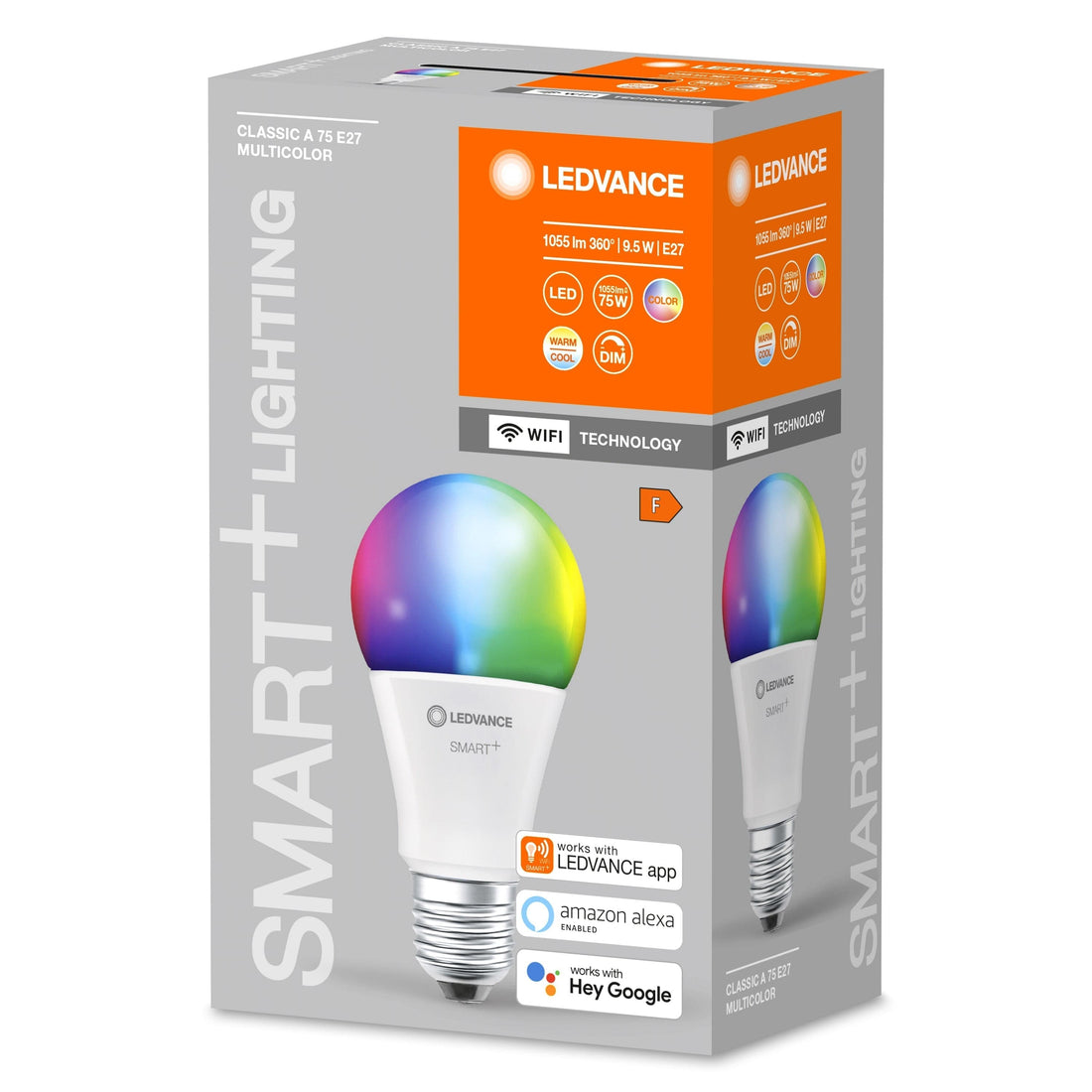 LED BULB SMART E27=75W FROSTED DROP RGBW
