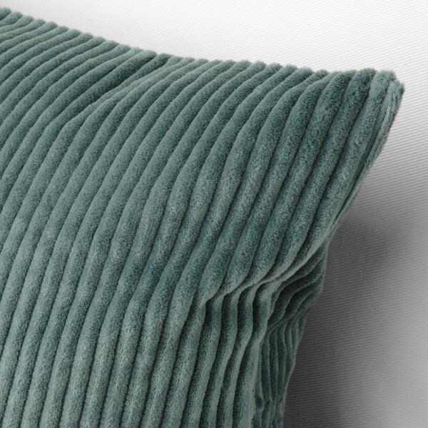 ÅSVEIG - Cushion cover, dark grey-turquoise, 40x58 cm - best price from Maltashopper.com 70572425