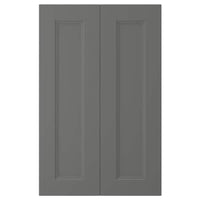 AXSTAD 2-p door f corner base cabinet set, dark grey, 26x80 cm