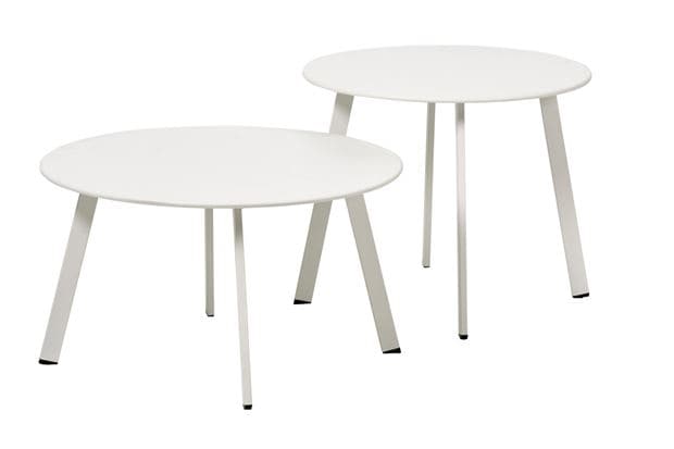 Casa NURIO Matt white lounge table H 40 cm - Ø 70 cm