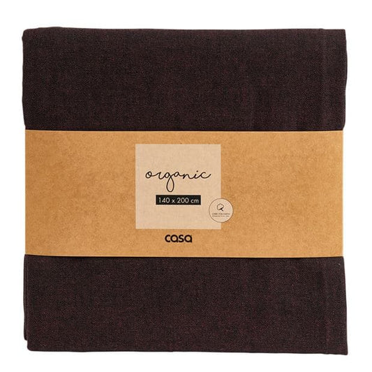 Casa ORGANIC Dark purple tablecloth W 140 x L 200 cm