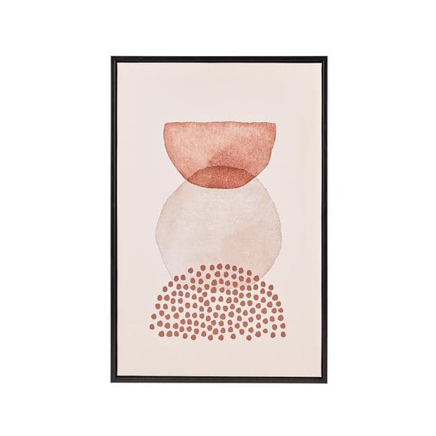 Casa ABSTRACT Black, white, brown wall deco, H 60 x W 40 x D 3,5 cm