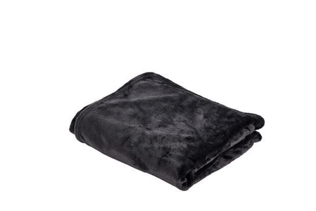 FLANNEL Dark gray plaid W 130 x L 160 cm - best price from Maltashopper.com CS672427