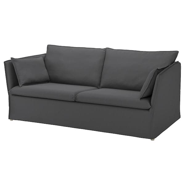 BACKSÄLEN cover for 3-seat sofa, Hallarp grey