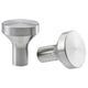 BAGGANÄS knob, stainless steel, 5 mm, 2 pack