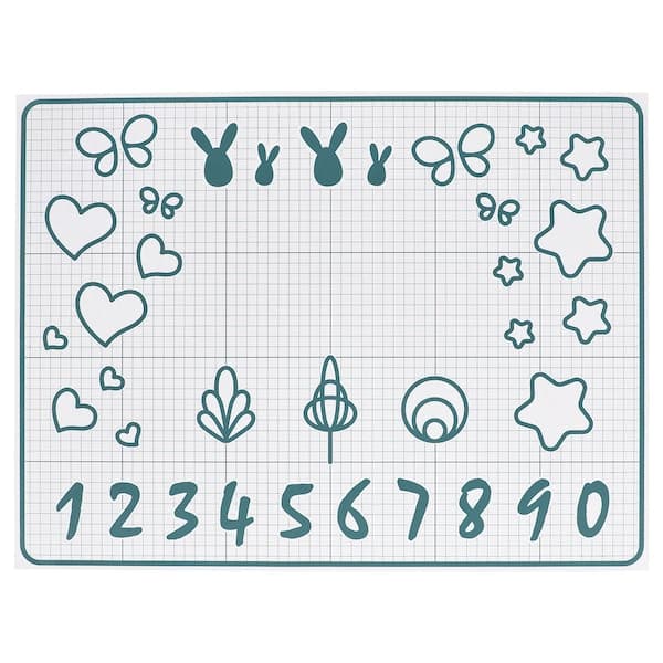 Ikea BAKTRADITION - Baking mat, white/turquoise, 61x46 cm