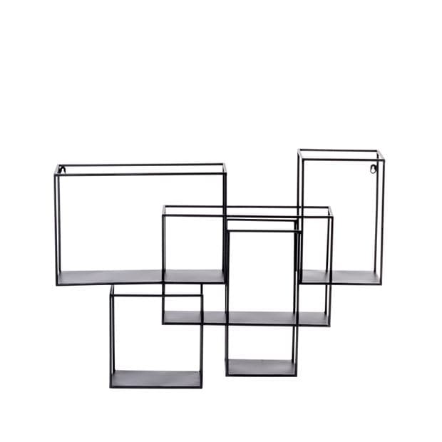 Casa MULTO Black hanging shelf H 59 x W 86.5 x D 14 cm