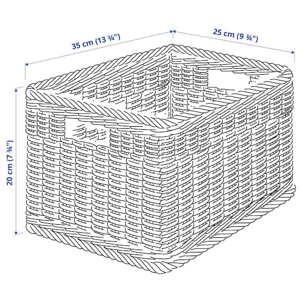 Ikea BEKNA - Basket, plastic rattan, 25x35x20 cm