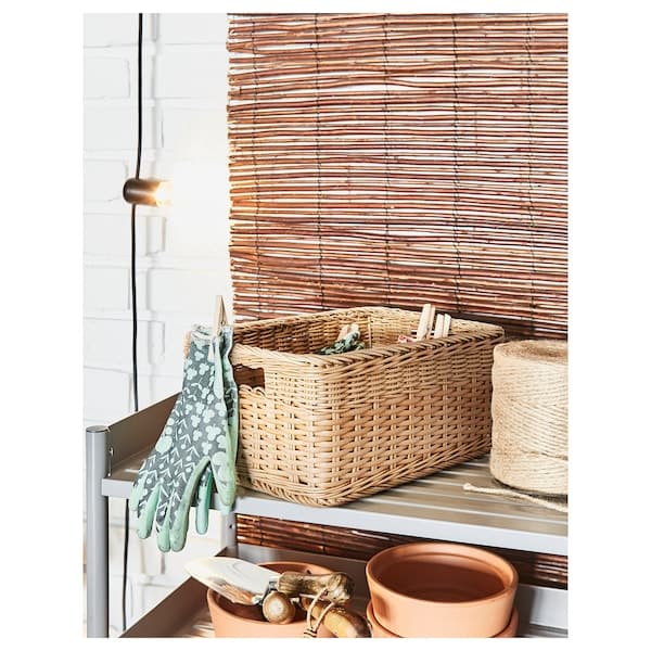 Ikea BEKNA - Basket, plastic rattan, 25x35x20 cm