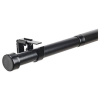 BEKRÄFTA curtain rod set, black, 120-210 cm 28 mm