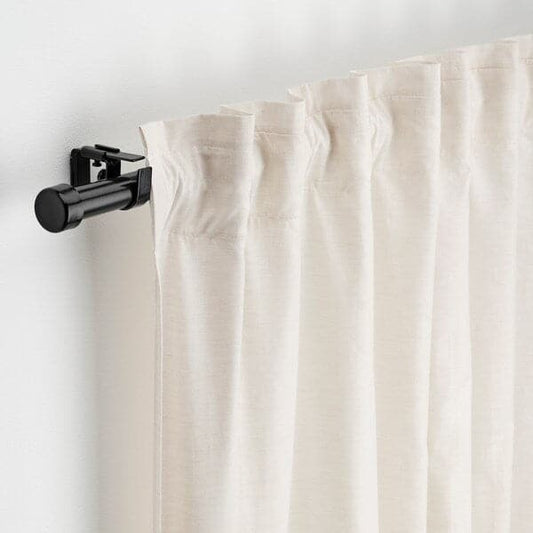 Ikea BEKRÄFTA Curtain stick set - black 120-210 cm 28 mm , 120-210 cm 28 mm