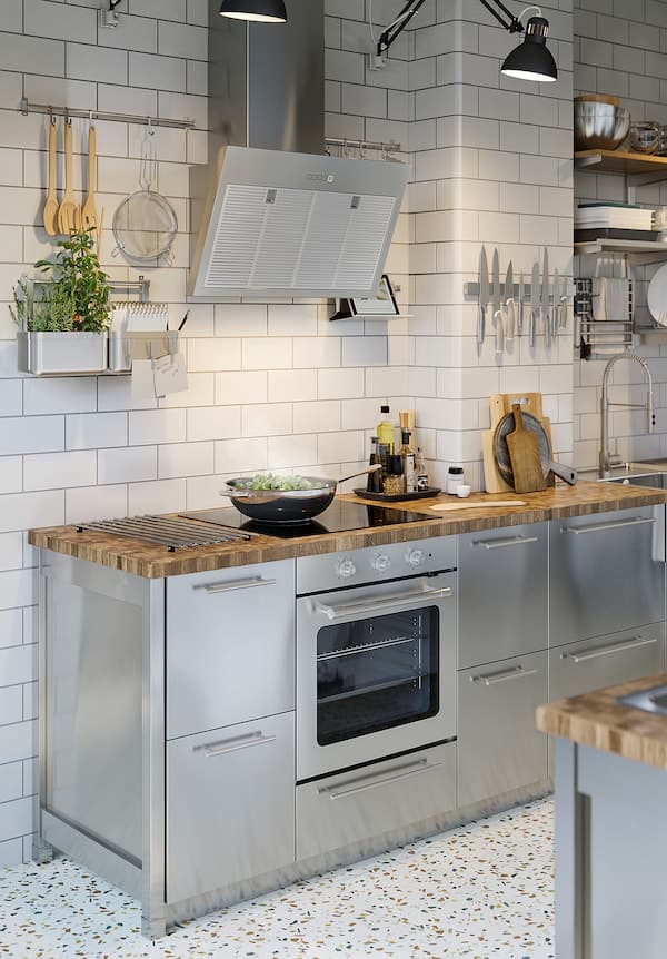 BEMÖTA Hood to be fixed to the wall - stainless steel color , 70 cm - best price from Maltashopper.com 90389336