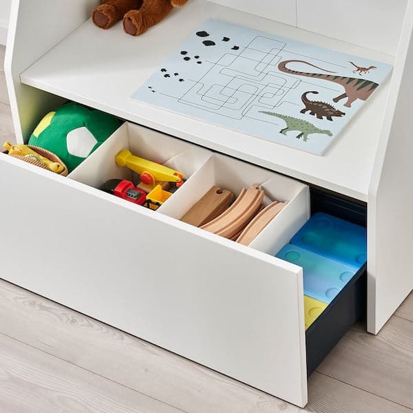 BERGIG - Book display with storage, white - best price from Maltashopper.com 00472702