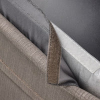 BERGMUND chair cover, medium long, Nolhaga grey/beige