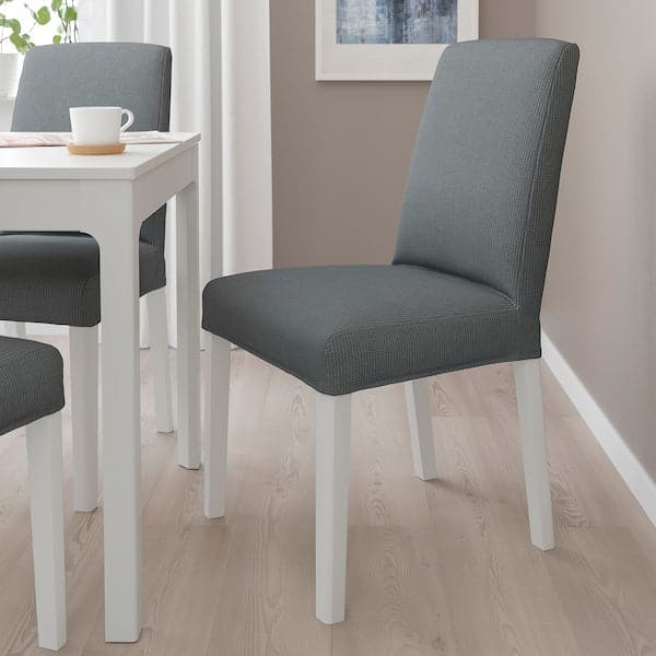 BERGMUND Chair - white/Nykvarn grey , - best price from Maltashopper.com 69388046