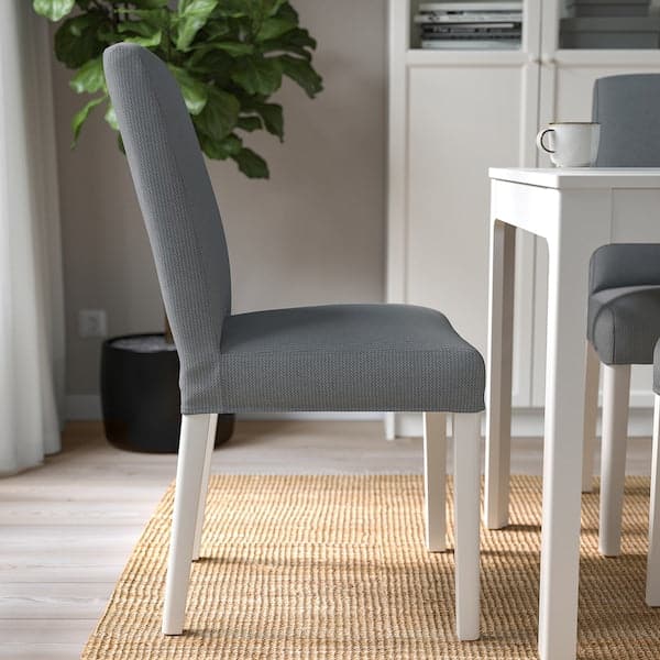 Ikea BERGMUND Chair - white/Nykvarn grey ,