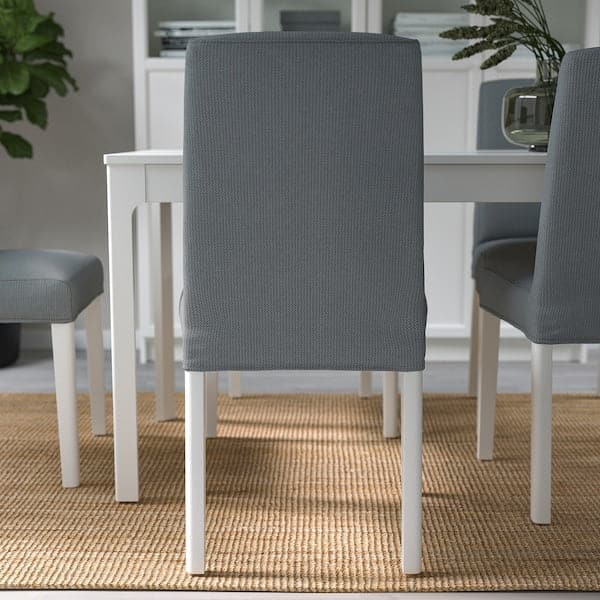 Ikea BERGMUND Chair - white/Nykvarn grey ,