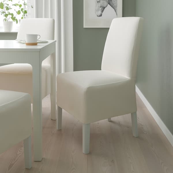 Ikea BERGMUND Chair with medium length lining - white/Inseros white ,