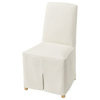 BERGMUND chair with long cover, oak effect/Inseros white, 52x95x59 cm
