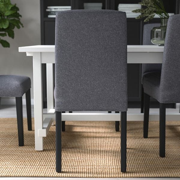 Ikea BERGMUND Chair - black/Gunnared smoke grey