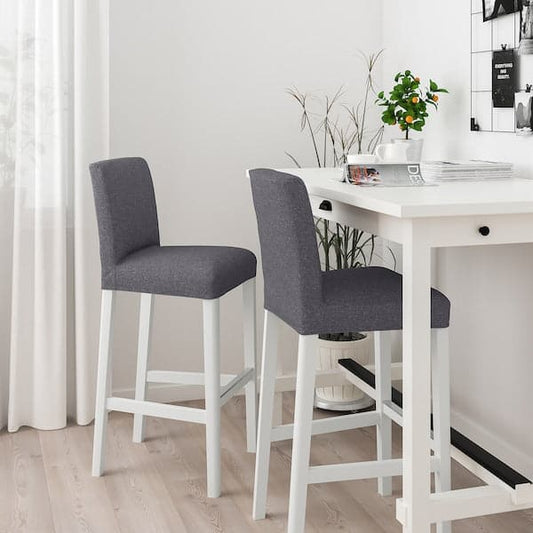 BERGMUND - Bar stool with backrest , 75 cm - best price from Maltashopper.com 89384660