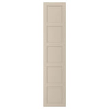 BERGSBO door with hinges, grey-beige, 50x229 cm