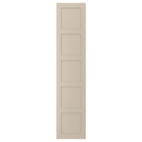 BERGSBO door with hinges, grey-beige, 50x229 cm