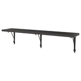 BERGSHULT / KROKSHULT wall shelf, brown-black/anthracite, 120x20 cm