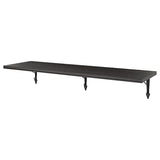 BERGSHULT / KROKSHULT wall shelf, brown-black/anthracite, 120x30 cm